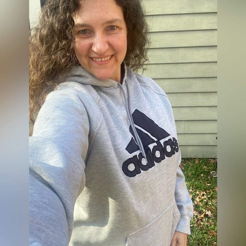 Men’s Adidas Hooded Sweatshirt- large